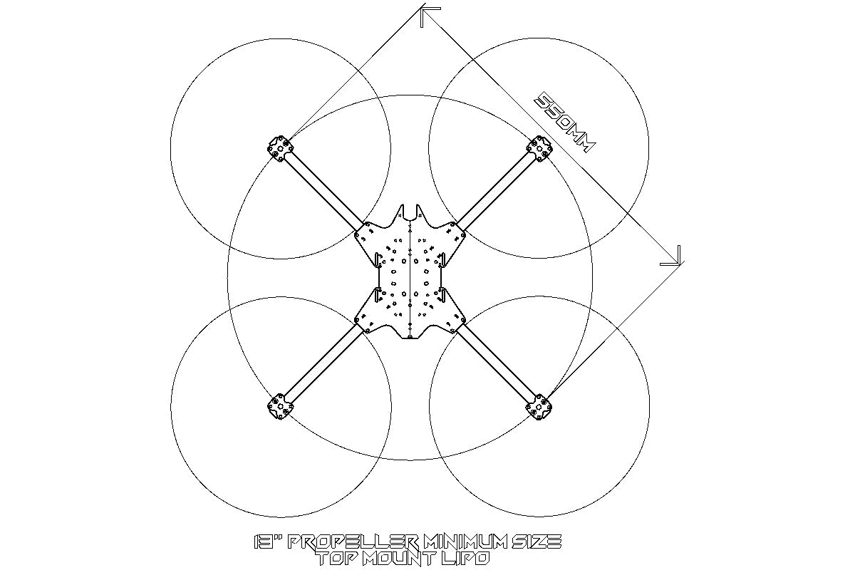 Fahrenheit X Class Beast Class X-Class 450 - 800mm Frame – Demon