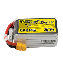 Tattu R-Line Version 4.0 1400mAh 22.2V 130C 6S1P Lipo Battery Pack With XT60 Plug