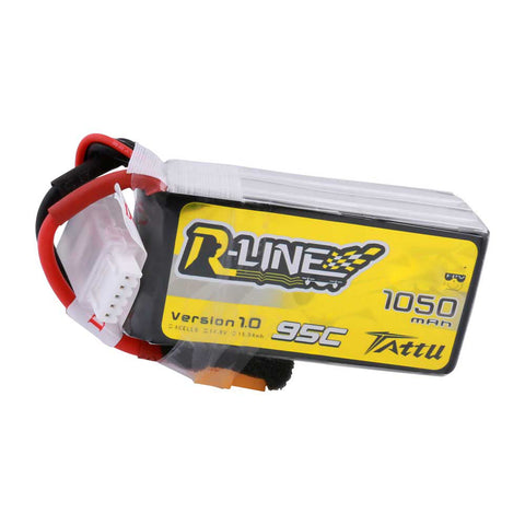 Tattu R-Line 1050mAh 95C 4S1P Lipo Battery Pack With XT60 Plug