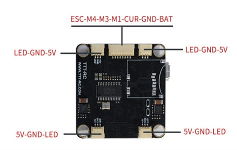 TTT-RC TTTRC AIO Dual Gyro F7 MPU6000 & ICM20602(32K) V2 Flight controller and 3-8s Esc