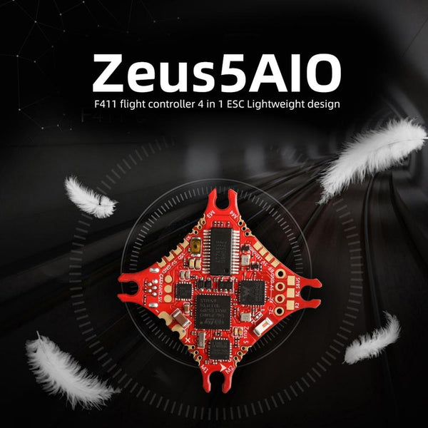 HGLRC Zeus5 AIO 1-2S F411 Flight Controller 5A BL_S 4in1 ESC