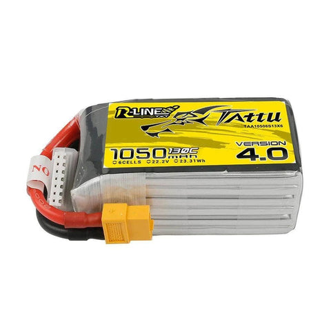 Tattu R-Line Version 4.0 1050mAh 6S1P 130C Lipo Battery